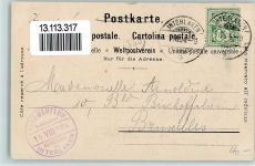 Luzern Lucerne 1904 Schwanenplatz sign Steinmann C. Serie Luzern Steinmann Lithographie