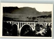 1337 Vallorbe 1951 Foto AK Eisenbahn Viadukt