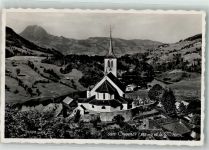 1637 Charmey Gruyère 1946 Foto AK Kirche