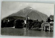 3700 Spiez Foto AK Schloss Kirche