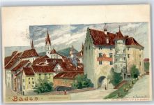 5400 Baden - Kirche, Ortsansicht, Landvogteischloss