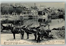 6600 Locarno 1914 Foto AK Hafen Pferdekarren