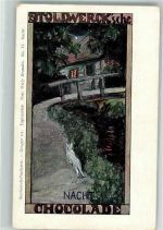 Gruppe 22 Tageszeiten v. Willy Brandes Nr. VI Nacht Stollwerck Schokolade 1900 Künstlerkarte