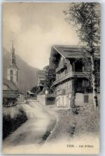 1873 Val-d'Illiez - Kirche, Ortsansicht
