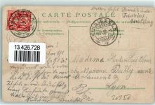 8840 Einsiedeln 1906 Prägedruck Briefmarkenabbildungen Wappen Posthorn Lithographie