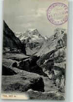 8783 Linthal 1911 Foto AK Tödi Hüttenstempel Clubhütte St. Fridolin