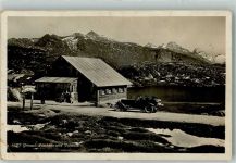 Grimsel 1934 Gebrauchsspuren Auto Gasthaus Grimselpass