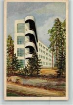 Jakobstad Architektur Ragnar Wessman Östanlid Sanatorium - Lungenheilstätte in Finnland - Tuberkulose Künstlerkarte