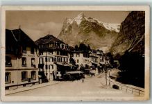 3818 Grindelwald Foto AK Wetterhorn Post Telegraph Hotel