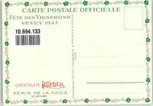 1800 Vevey 1927 Künstlerkarte Tracht Weinfest