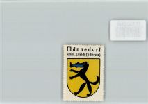 8708 Männedorf - Vignette Wappen Kaffee Hag ca 1920-1940