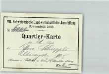 8500 Frauenfeld 1903 KEINE AK Quartierkarte Schw. Landwirtschaftliche Ausstellung