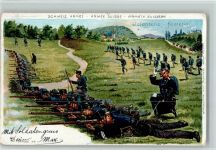 Schweizer Armee - Verlag Schlumpf Nr. 1 - Infanterie Schlumpf 1909 Lithographie