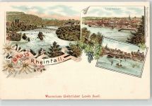 8212 Neuhausen am Rheinfall Lithographie Rheinfall