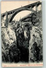 Albulabahn 1906 - Alte und neue Solisbrücke