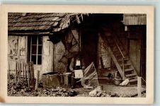 Bauernhof, Bauer liest eine Zeitung, AK Klaus Schokolade 1918