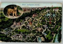 Basel Bâle Gesamte Anlage Vogelperspektive Zoo 1910 Künstlerkarte