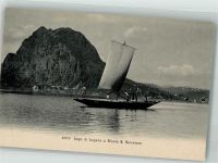 6900 Lugano Foto AK Segelboot Lago di Lugano