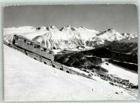 7500 St. Moritz 1953 Winter Bergbahn Corviglibahn