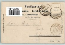 Zürich 1901 Hotel Waldhaus Dolder sign Steinmann C. Serie Zürich Steinmann Lithographie