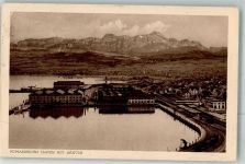 8590 Romanshorn 1929 Foto AK Hafen