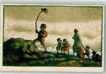 Spendenkarte zu Gunsten des Kinderheims Lithographie von Erh. Steinmann Steinmann 1923 Gebrauchsspuren