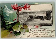 1200 Genève Genf 1900 Gebrauchsspuren La place des Alpes Zierblumen