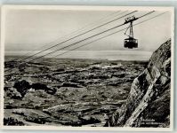 Säntis 1947 Foto AK Seilbahn Blick auf Bosensee Bahnpost