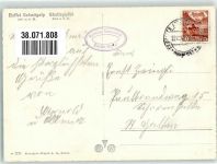 Säntis 1947 Foto AK Seilbahn Blick auf Bosensee Bahnpost