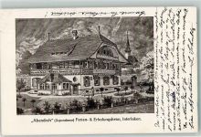 3800 Interlaken Künstlerkarte Ferien- u. Erholungsheim Abendruh