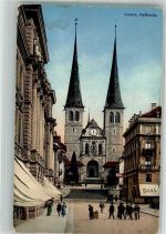 6000 Luzern Lucerne Foto AK Hof- Kirche