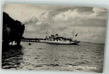 9400 Rorschach 1956 Foto AK Dampfschiff am Quai