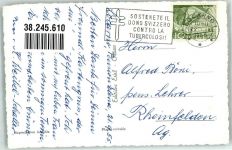 6600 Locarno 1955 Foto AK Hotel Regina