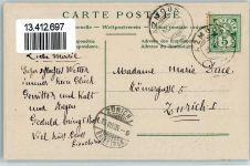 8000 Zürich 1905 Lithographie / Prägedruck Passepartout Fahne Eidgen. Sängerfest