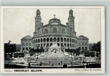 Paris Palais du Trocadero AK Klaus Schokolade 1916