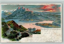 Rigi Staffel 1903 Vierwaldstättersee sign Steinmann C. Serie Vierwaldstättersee Steinmann Lithographie