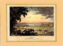 8000 Zürich - colorierter Stich, 18x14 cm