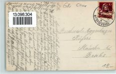 7000 Chur Coire 1936 Gebrauchsspuren Foto AK Teilansicht