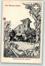 6900 Lugano 1902 - Hotel San Salvatore Serie 14 San Salvatore-Bahn Offizielle Postkarte Nr 7