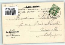 6900 Lugano 1902 - Hotel San Salvatore Serie 14 San Salvatore-Bahn Offizielle Postkarte Nr 7