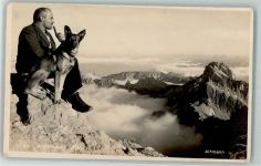 Säntis Privatfoto AK Wetterwart Steier Schäferhund