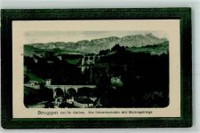 9000 Bruggen 1912 Prägedruck Passepartout Sitterviadukt AK