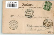 8213 Neunkirch 1900 BOAKC Lithographie Gasthaus Sonne Gebrauchsspuren, bitte Scan genau beachten!