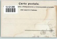 Litho - Liederkarte - Cacao Suchard Nr. 12 AK Suchard Schokolade 1899 Gebrauchsspuren
