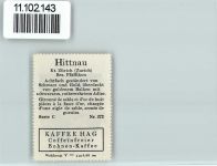 8335 Hittnau - Vignette Wappen Kaffee Hag ca 1920-1940