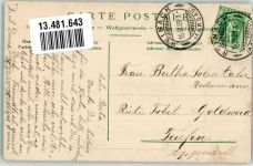 5734 Reinach AG 1909 Prägedruck Passepartout