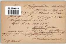 9000 St. Gallen S. Gallo 1878 Ganzsache 5 Rappen Vorläufer