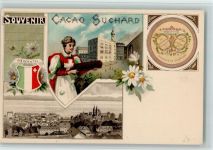 Gruss aus - Neuchatel - Wappen - 1898gute Erhaltung AK Suchard Schokolade Lithographie