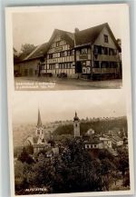 9450 Altstätten SG 1933 Foto AK Gasthaus zum Hirschen Kirche