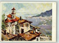 6900 Lugano Künstlerkarte San Rocco sign.Willy Jäger